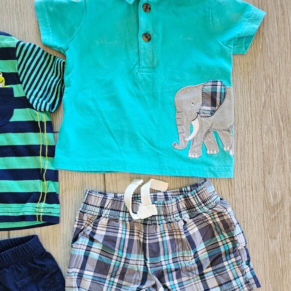 Baby Boy NB Tea Collection Romper, Carter's Play Sets - 8 Pcs -  Excellent - Picture 6 of 6